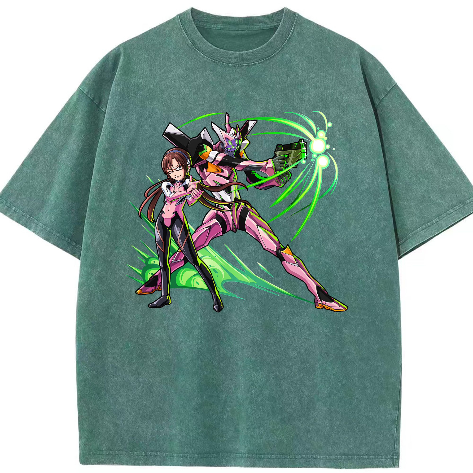 （画像用） EVA 新世紀エヴァンゲリオン 綿100% ヴィンテージ風 半袖Tシャツ（フロントプリント）
